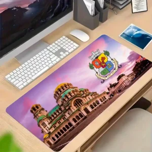 Геймърска подложка за мишка голяма със снимка надпис и текст copy